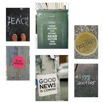 Set de 6 Pósters Inspiradores de Arte Urbano para Decorar Paredes del Hogar - Tamaños A3 y A4 Sin Marco