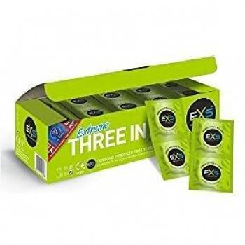 Exs Condoms Exs 3In1 (Ribbed,Dotted & Flared) - 144 Pack Exs Condoms 520 g