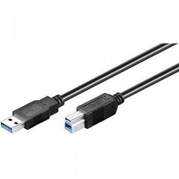Cable USB 3.0 SuperSpeed A-B, 3 metros, negro