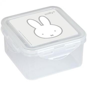 Fiambrera Miffy Niebla Gris 13 x 7.5 x 13 cm, Portatodo, Porta Comida, Calidad y Máxima Resistencia, Recreo