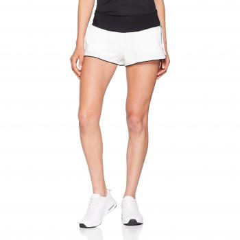 adidas Advantage Pantalones Cortos, Mujer, Blanco/Negro, L