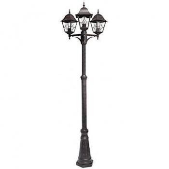 Farola marron para jardin BOOTES en aluminio, de 3 luces Fabrilamp