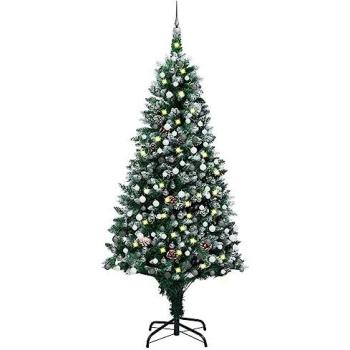 vidaXL Artificial Pre-lit Christmas Tree with Ball Set & Pine Cones 240 cm
