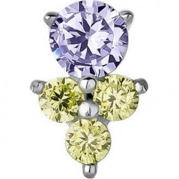 Piercing Earcandy Zair de Plata de Ley 925 con baño de rodio y circonitas