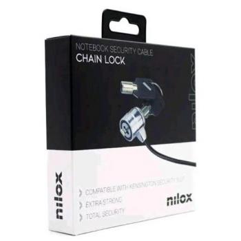 Cable de Seguridad para Portátil Nilox con Llave, 1.8m Modelo NXSC001