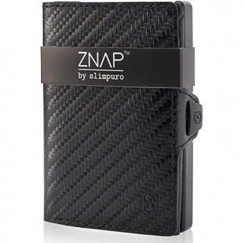 ZNAP Cartera Hombre RFID Metálico con Compartimento para Monedas – Tarjetero Hombre de Aluminio – Billetera Hombre pequeña para 8 Tarjetas – Monedero Hombre Minimalista