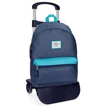 Pepe Jeans Molly Mochila con Carro Azul 31x42x17,5 cms Poliéster 22.79L