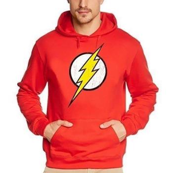 Coole-Fun-T-Shirts Sweatshirt Flash Blitz Justice League Superhelden Hoodie - Sudadera con capucha, color rojo / blanco, talla S