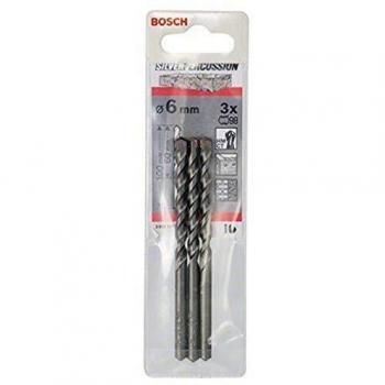 Bosch Professional 3x brocas para hormigón CYL-3, para hormigón, Diámetro 6 x 60 x 100 mm, accesorios taladro percutor