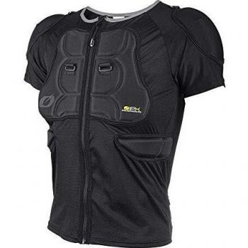 Camiseta de Protección O'Neal BP Negra, chaqueta protectora para moto de enduro, cómoda, malla/lycra elástica en 4 direcciones, espuma de poliuretano, manga protectora BP, adulto,