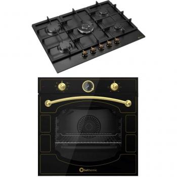 Combo Pack Horno Negro Rústico + Placa de Gas 70 Solthermic