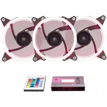 UNYKAch Ventilador UNYKA COOLFAN Candy 30 Ring RGB Kit 3PCS Carcasa del Ordenador - Ventilador de PC