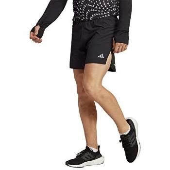 adidas Own The Run Cooler Shorts Hombres - Negro, Pantalones Cortos de Running, 5 pulgadas de largo, tejido transpirable, tecnología Climalite para control de humedad, diseño ligero y cómodo, cintura elástica con cordón