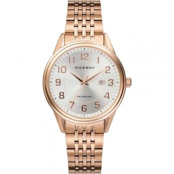 Reloj Mujer Viceroy 401072-85 (Ø 34 mm) - Reloj de mujer Grand 3 agujas de acero IP rosado