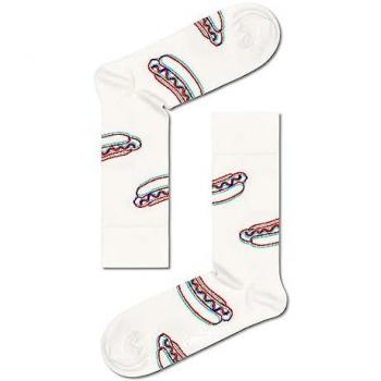 Calcetines Divertidos Hot Dog Happy Socks - Estampado Rojo y Verde, Talla 41-46