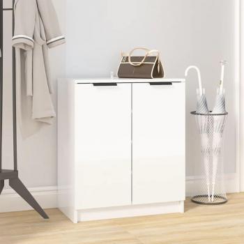 Zapatero blanco pulido 59x35x70 cm madera multicapa vidaXL Mueble zapatero madera contrachapada blanco brillo 59x35x70 cm