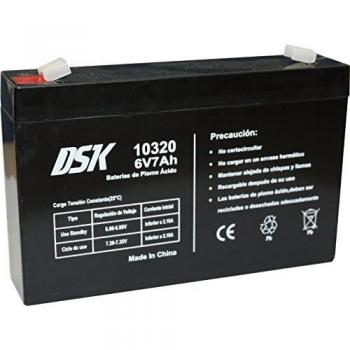 DSK 10320 - Batería Plomo Acido 6V 7 Ah, Negro