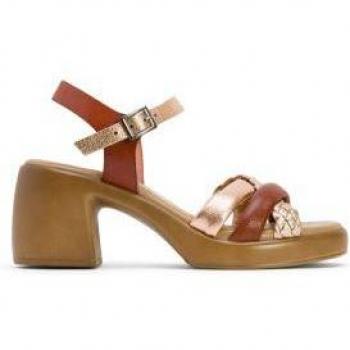 Sandalias de tacón de piel Porronet Haley en color cuero