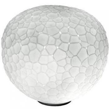 Lámpara de mesa Artemide Meteorite, E27 Ø 35 cm, regulable y de vidrio blanco