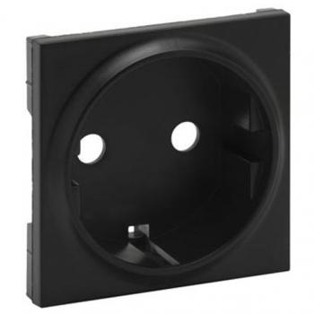 Tapa enchufe 2P+T negro Legrand Niloe Step 864520