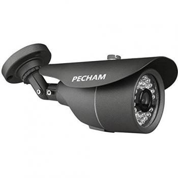 PECHAM cámara de seguridad exterior de Vigilancia CCTV, HD CMOS 3.6mm Gran Angular Lente 36 LEDs infrarrojos Color impermeable cámara