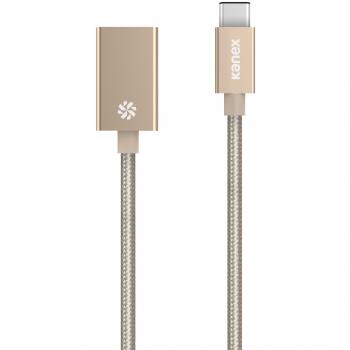 Cable USB-C a USB-A 0,21 m 3.0 (3.1 Gen 1) Macho/Hembra Oro