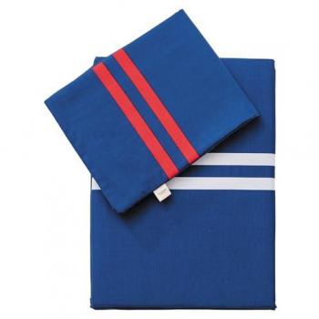 Juego de 3 Piezas Funda Nórdica Azul Marino 155x200 cm + Sábana Bajera 90x200 cm + Funda de Cojín 45x115 cm, 100% Algodón
