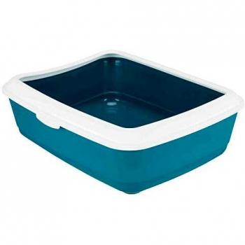 Inodoro para Gatos Classic con Borde 37x15x47 cm Color Petrol/Blanco Trixie