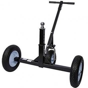 Carretilla de maniobra ajustable para caravanas y remolques 500 kg con 3 ruedas y bola de remolque regulable en altura
