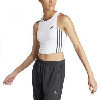 Camiseta Deportiva de Mujer Adidas Own The Run 3 Stripes Blanca