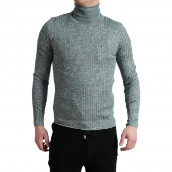 Dolce & Gabbana Green Polyester Turtleneck Pullover Sweater - IT48 | M