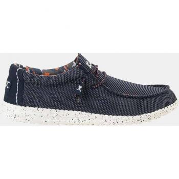 Zapatos de cordones de hombre de tejido en color marino.