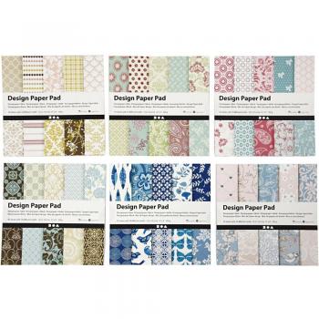 Bloc de papel de diseño, 15,2x15,2 cm, 120 g, colores variados, 300 hojas