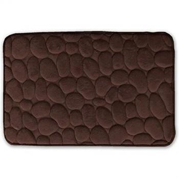 Secaneta Alfombra DE BAÑO Piedras - Marron, 040x060 cm.