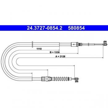 Cable de freno de mano ATE 24.3727-0854.2