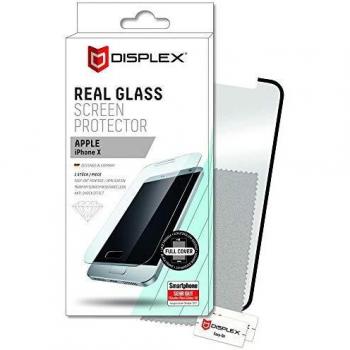 DISPLEX Real Glass 3D - Carcasa para iPhone X/XS, Color Negro