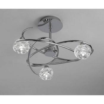 Lámpara de techo Maremagnum 3 Bulbs G9, cromo pulido
