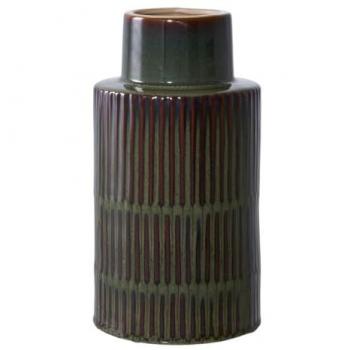 Vaso Decorativo Arese de Cerámica Verde, 16x16x30 cm