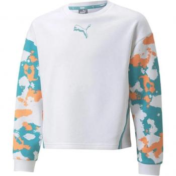 Sudadera sin Capucha Niña Puma Alpha Crew G Blanco