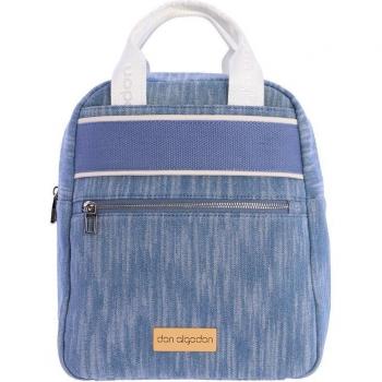 Mochila Don Algodón Carla Azul Denim con Detalles en Cuero Vegan-friendly
