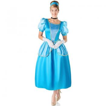 Kimokawaii - Disfraz de Princesa azul celeste de cuento para mujer