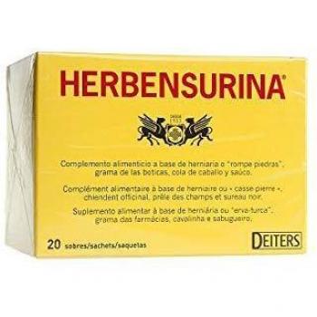 DEITERS - Herbensurina Tratamiento Cálculos Renales, Sobres para Prevención, Rompe-piedras, Natural, Caja 20 Infusiones