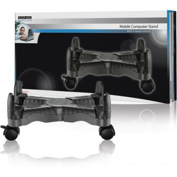 MicroConnect IC-CASESTAND2 - Soporte CPU Universal Ajustable, Color Negro