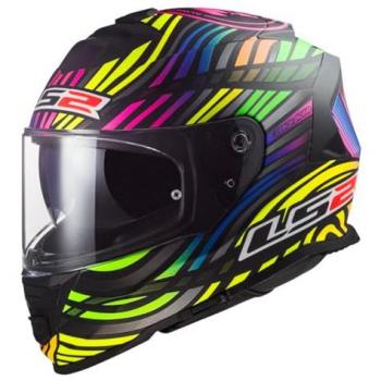 LS2 Casco Integral FF800 Storm II Power Negro Mate-Arcoiris