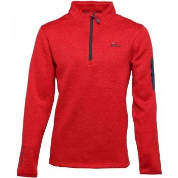 Half Zip Fleece Sweatshirt Peak Mountain Cypar Red XL