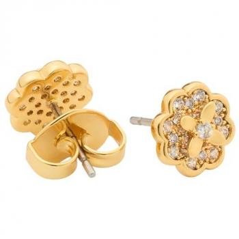 Kate Spade New York Gold Tone Cubic Zirconia Flower Mini Stud Earrings