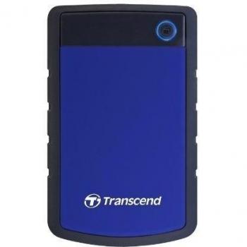 Transcend StoreJet 25H3B - Disco Duro Externo Ultra Resistente de 1TB con USB 3.0 y Cable de 47cm, Azul