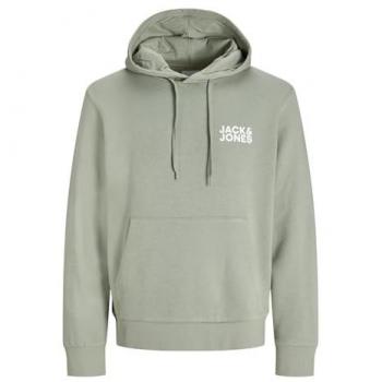 Sudadera con Capucha Jack & Jones 'ECORP' Logo, Color Verde Iceberg, Talla XL