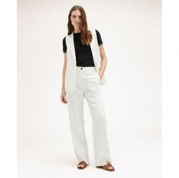 Pantalón palazzo fluido de rayas diplomáticas para mujer Motivi