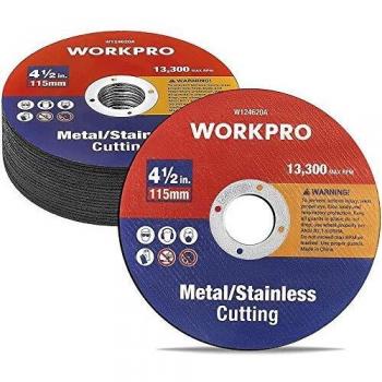 WORKPRO Discos de Corte, 20 Piezas, 115 X 1,2 X 22,2mm, para Metal y INOX